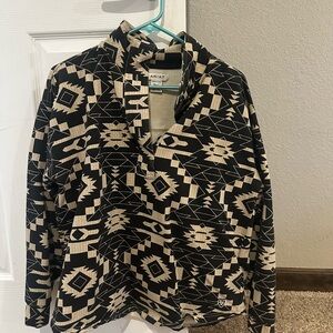 Ariat Black and Cream Patterned Pullover